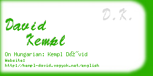 david kempl business card